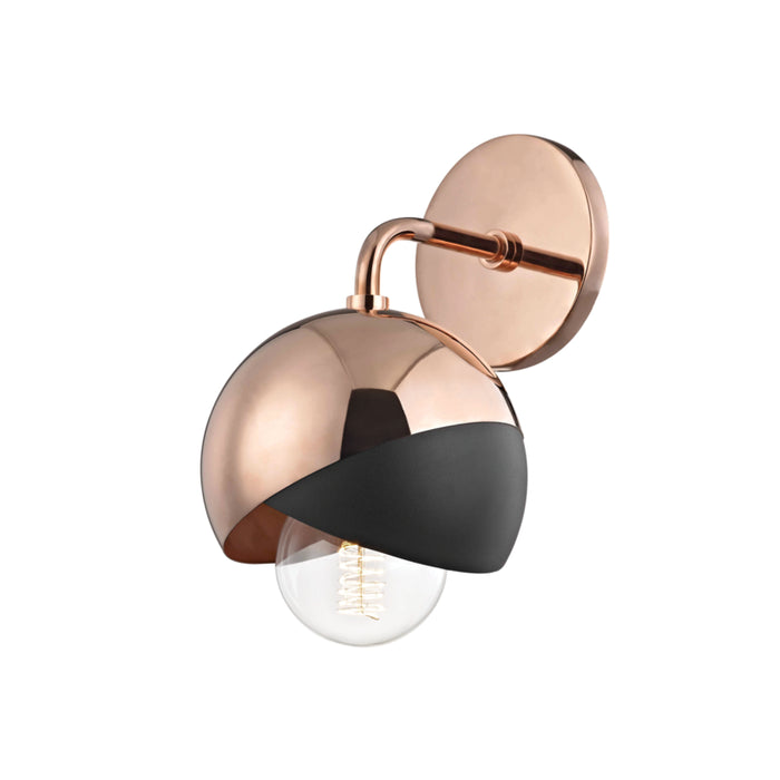 Mitzi - H168101-POC/BK - One Light Wall Sconce - Emma - Polished Copper/Black