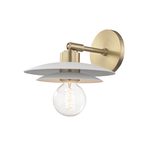 Mitzi - H175101S-AGB/WH - One Light Wall Sconce - Milla - Aged Brass/White