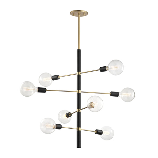 Mitzi - H178808-AGB/BK - Eight Light Chandelier - Astrid - Aged Brass/Black