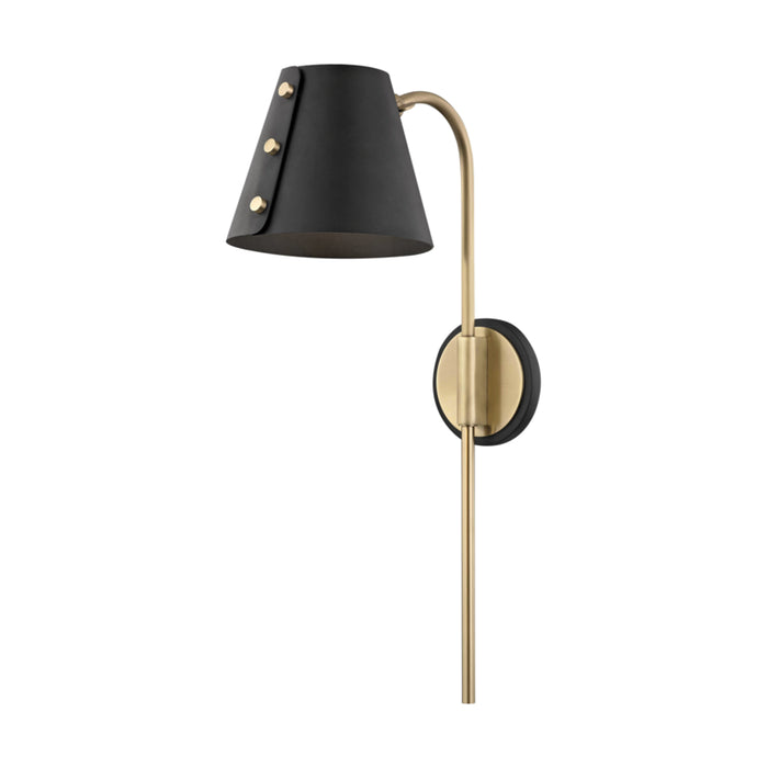 Mitzi - HL174201-AGB/BK - One Light Wall Sconce With Plug - Meta - Aged Brass/Black