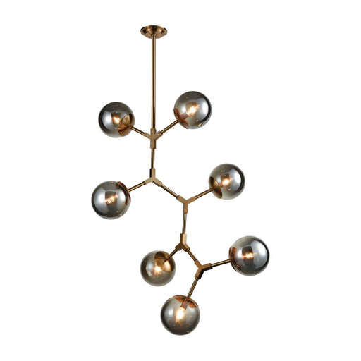 ELK Home - D3565 - Seven Light Chandelier - Synapse - New Aged Brass