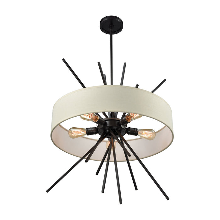 Five Light Chandelier from the Xenia collection in Oil Rubbed Bronze finish
