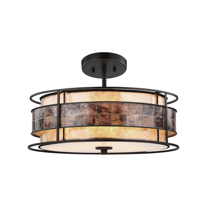 Three Light Chandelier from the Tremont collection in Tiffany Bronze finish
