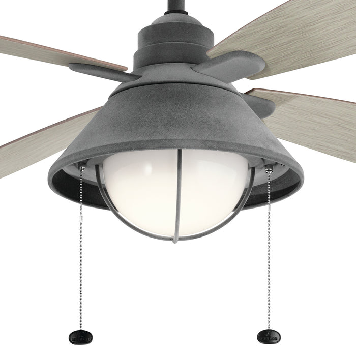 54``Ceiling Fan from the Seaside collection in Weathered Zinc finish
