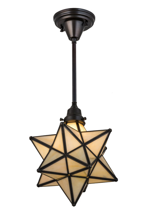 Meyda Tiffany - 173524 - One Light Pendant - Moravian Star - Craftsman Brown