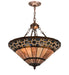 Meyda Tiffany - 197687 - Six Light Inverted Pendant - Ilona - Mahogany Bronze