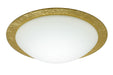 Besa - 9770GFC - Three Light Ceiling Mount - Ring - White/Gold Foil