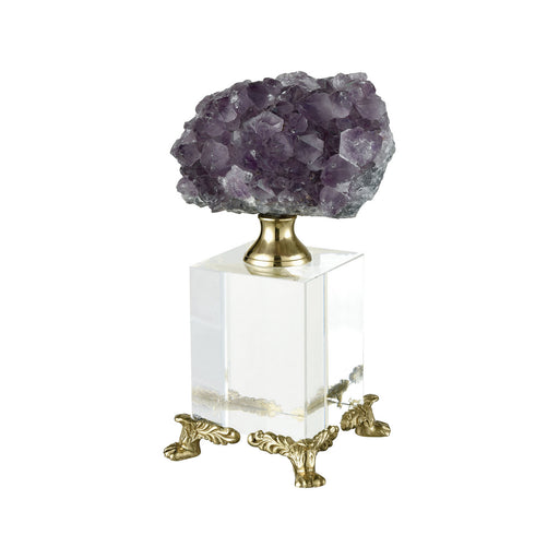 ELK Home - 2215-1007 - Decorative Accessory - Roque - Natural Purple Stone, Clear Crystal, Brass, Clear Crystal, Brass