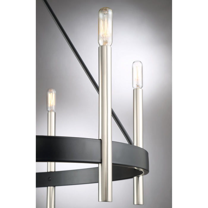 Six Light Chandelier from the Anthem collection in Mystic Black finish