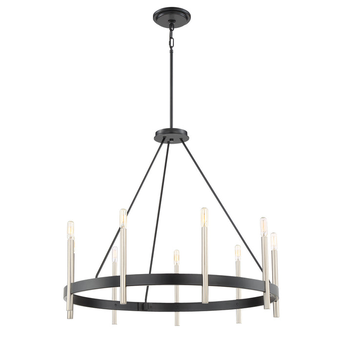 Nine Light Chandelier from the Anthem collection in Mystic Black finish
