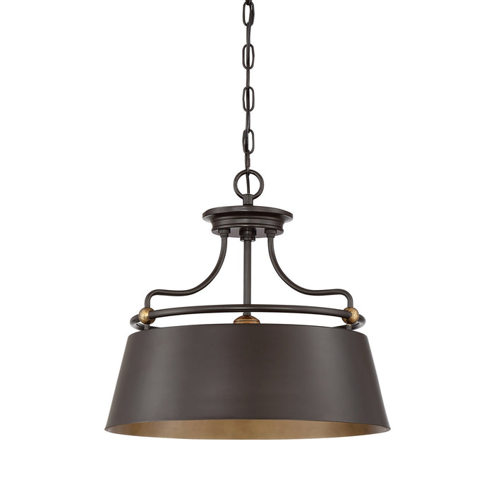 Three Light Pendant from the Fairview collection in Western Bronze finish