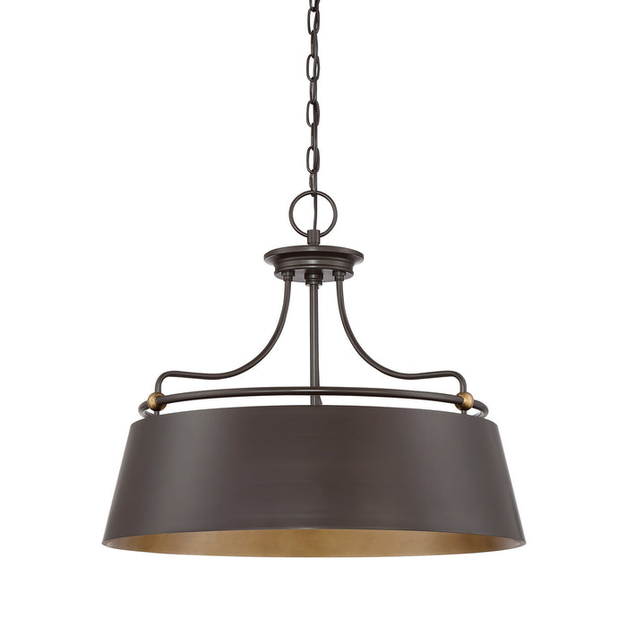 Four Light Pendant from the Fairview collection in Western Bronze finish