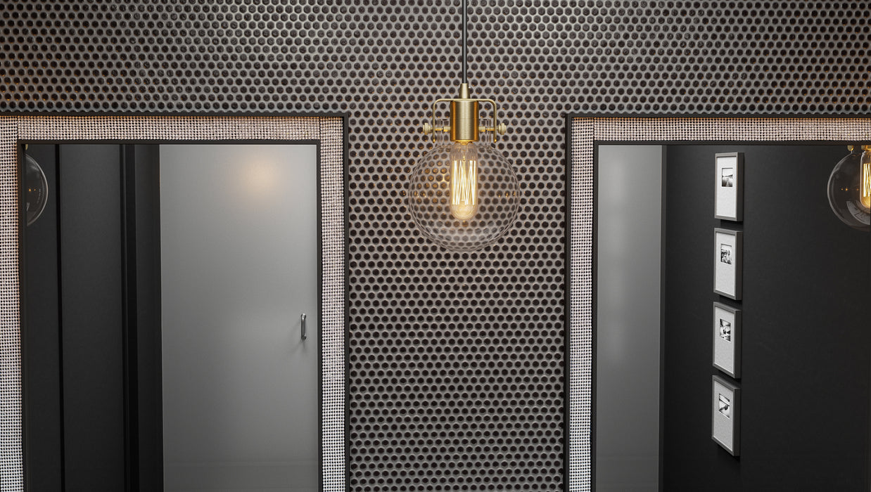 One Light Mini Pendant from the Sidwell collection in Weathered Brass finish
