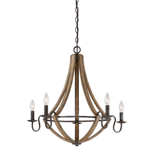 Quoizel - SHR5005RK - Five Light Chandelier - Shire - Rustic Black