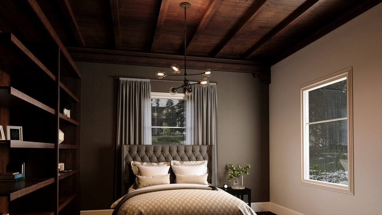 Six Light Chandelier from the Trance collection in Western Bronze finish