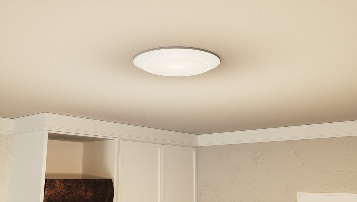 Flush Mount from the Verge collection in White Lustre finish