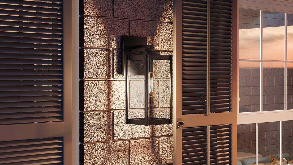 One Light Outdoor Wall Lantern from the Westover collection in Earth Black finish