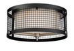 Nuvo Lighting - 60-6452 - Three Light Flush Mount - Pratt - Black / Brushed Nickel Accents