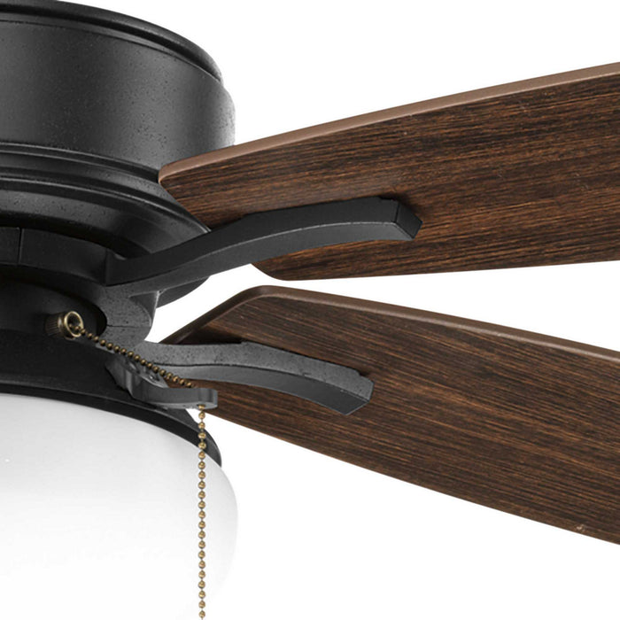 52``Ceiling Fan from the Billows collection in Forged Black finish