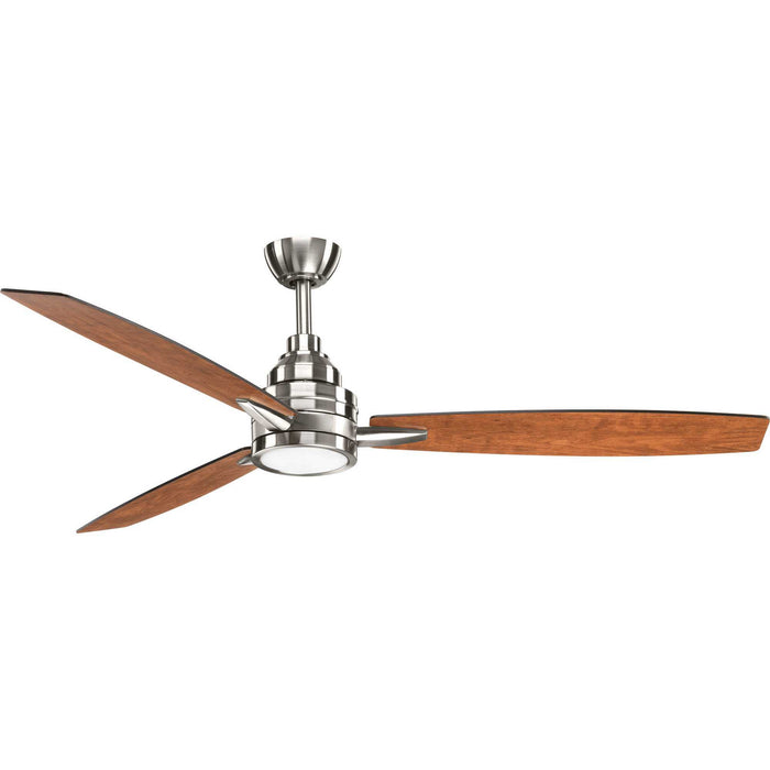 60``Ceiling Fan from the Gaze collection in Brushed Nickel finish