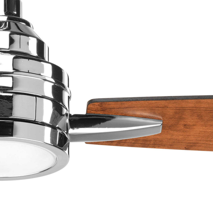 60``Ceiling Fan from the Gaze collection in Polished Chrome finish