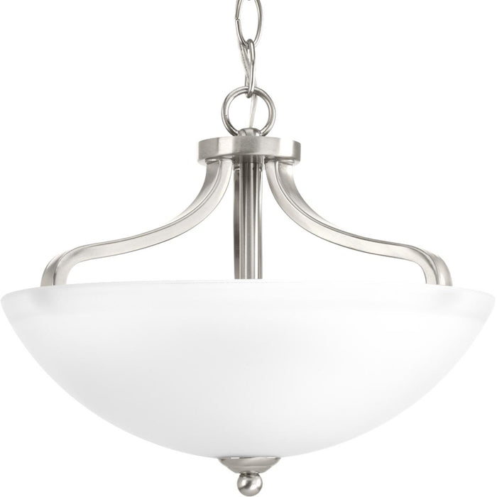 Two Light Semi-Flush Convertible from the Laird collection in Brushed Nickel finish