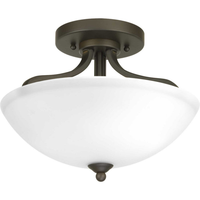 Two Light Semi-Flush Convertible from the Laird collection in Antique Bronze finish