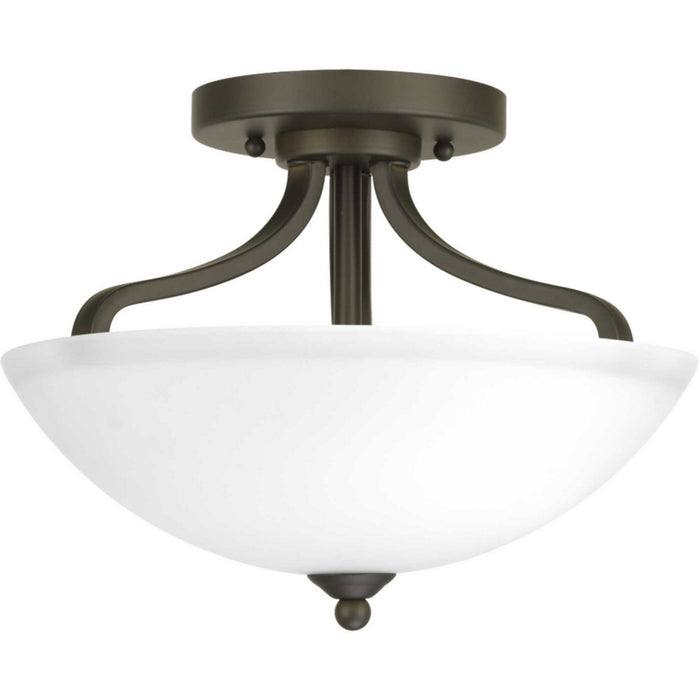 Two Light Semi-Flush Convertible from the Laird collection in Antique Bronze finish