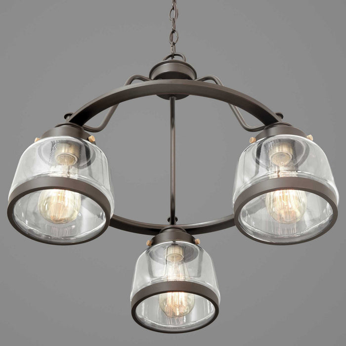 Three Light Chandelier from the Judson collection in Antique Bronze finish