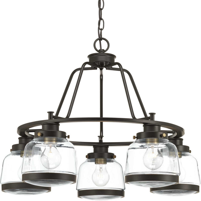 Five Light Chandelier from the Judson collection in Antique Bronze finish