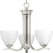 Progress Lighting - P400062-009 - Three Light Chandelier - Laird - Brushed Nickel