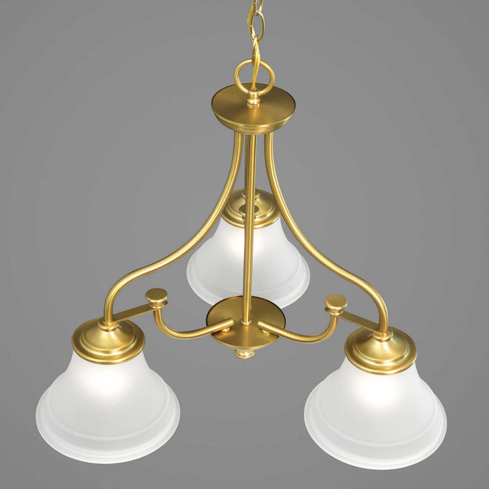 Three Light Chandelier from the Tinsley collection in Brushed Bronze finish