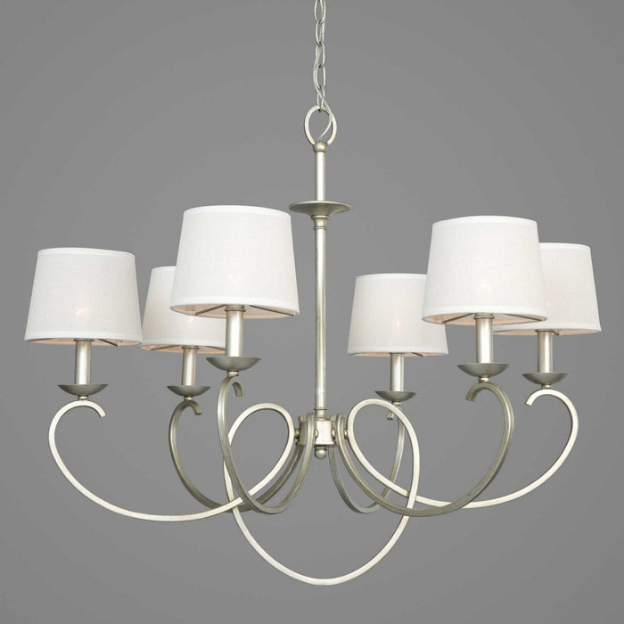 Six Light Chandelier from the Savor collection in Silver Ridge finish