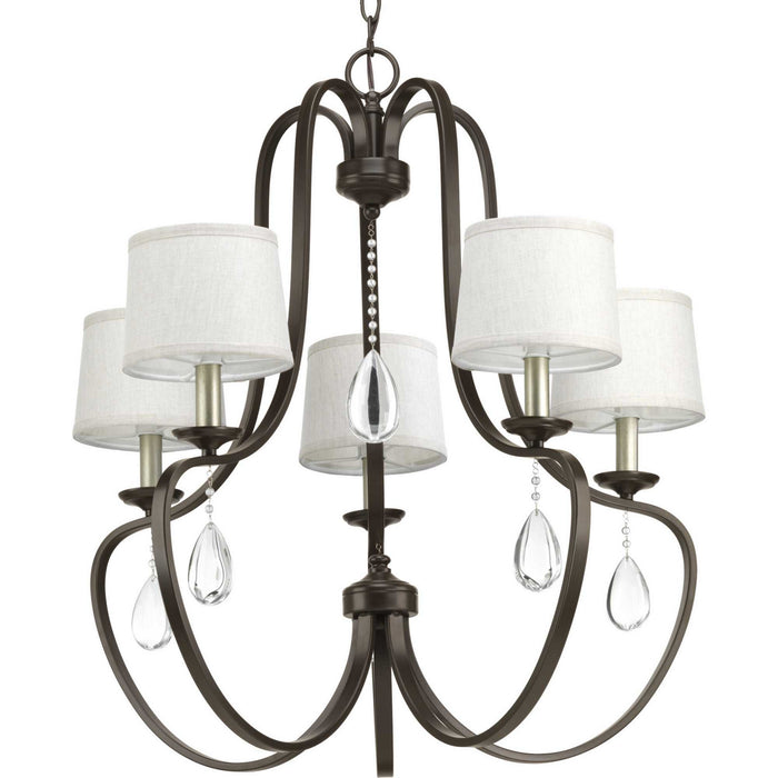 Five Light Chandelier from the Anjoux collection in Antique Bronze finish