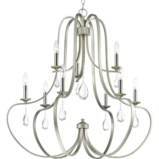 Progress Lighting - P400088-134 - Nine Light Chandelier - Anjoux - Silver Ridge