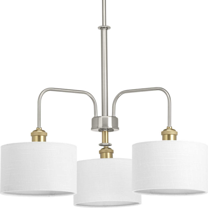 Progress Lighting - P400089-009 - Three Light Chandelier - Cordin - Brushed Nickel
