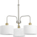 Progress Lighting - P400089-009 - Three Light Chandelier - Cordin - Brushed Nickel