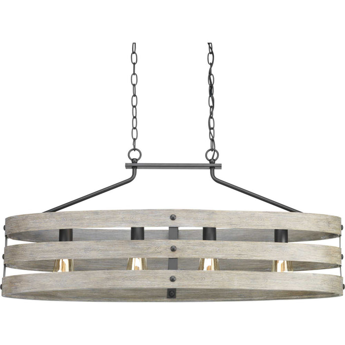 Four Light Island Pendant from the Gulliver collection in Graphite finish