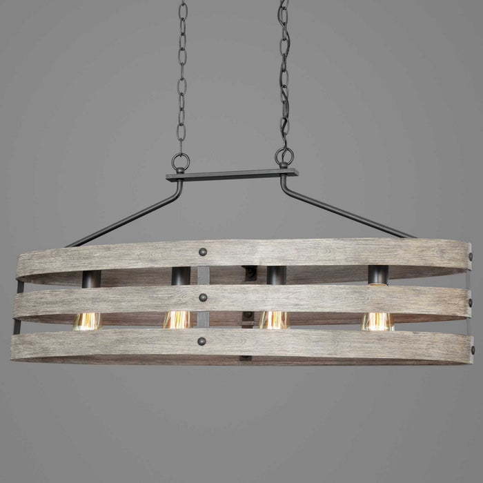 Four Light Island Pendant from the Gulliver collection in Graphite finish