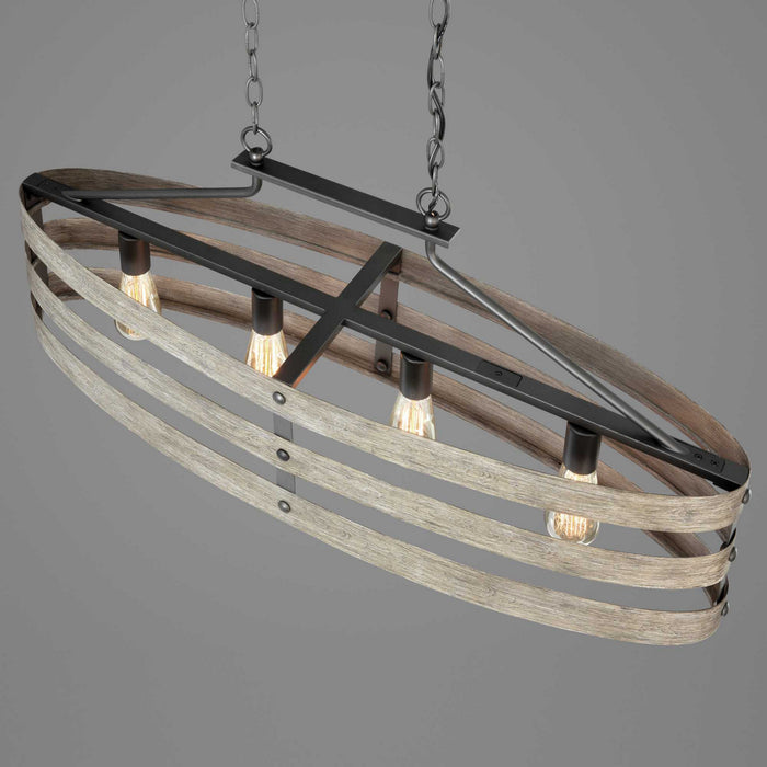 Four Light Island Pendant from the Gulliver collection in Graphite finish