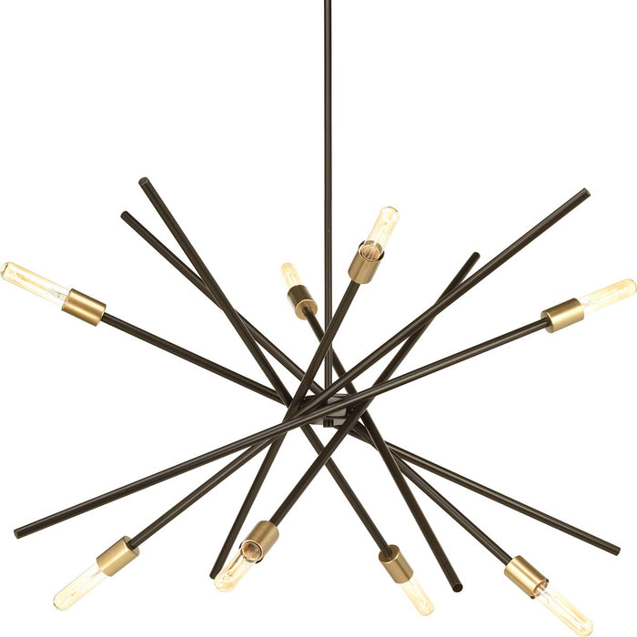 Eight Light Chandelier from the Astra collection in Antique Bronze finish