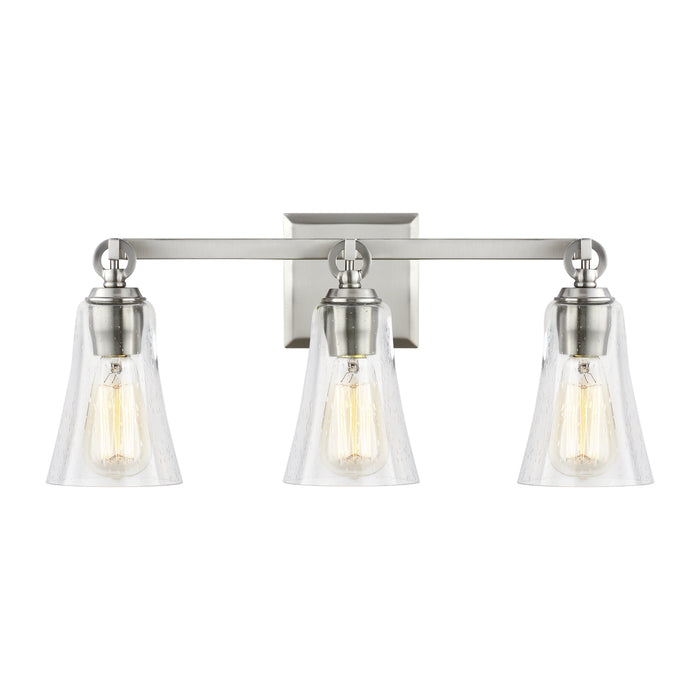 Generation Lighting - VS24703SN - Three Light Vanity - Monterro - Satin Nickel