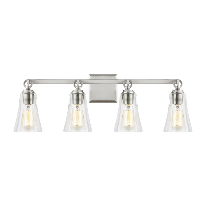 Generation Lighting - VS24704SN - Four Light Vanity - Monterro - Satin Nickel
