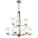 Kichler - 44052NI - Nine Light Chandelier - Tao - Brushed Nickel