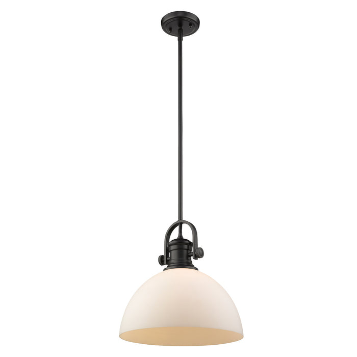 One Light Pendant from the Hines collection in Matte Black finish