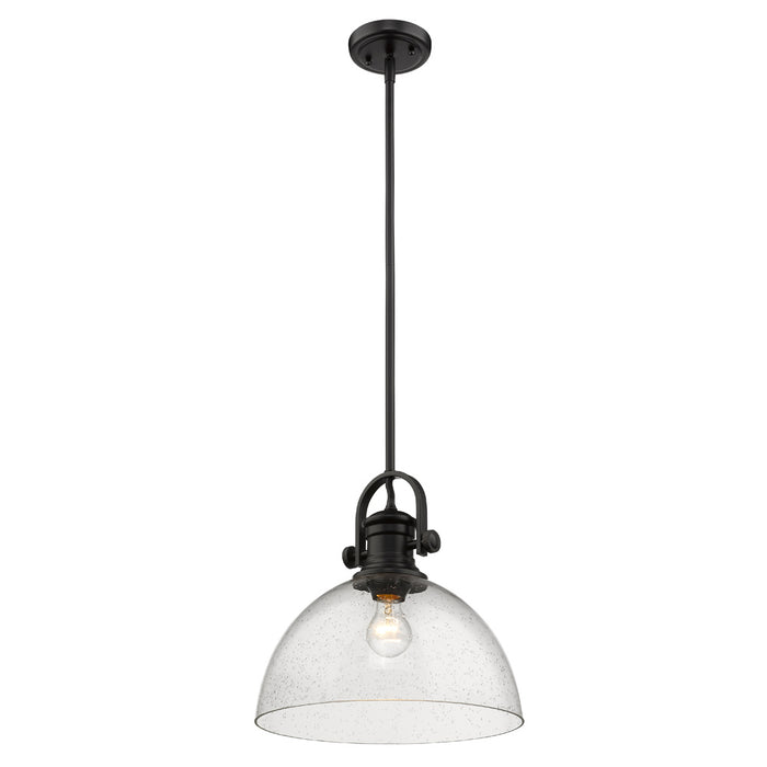 One Light Pendant from the Hines collection in Matte Black finish