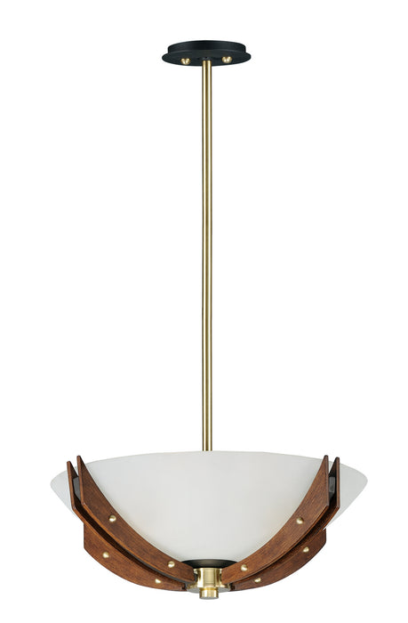 Maxim - 39511CLBZAP - Four Light Semi-Flush Mount/Pendant - Merge - Bronze / Antique Pecan