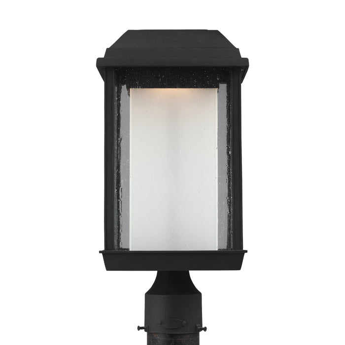 LED Outdoor Post Lantern from the Mchenry collection in Textured Black finish