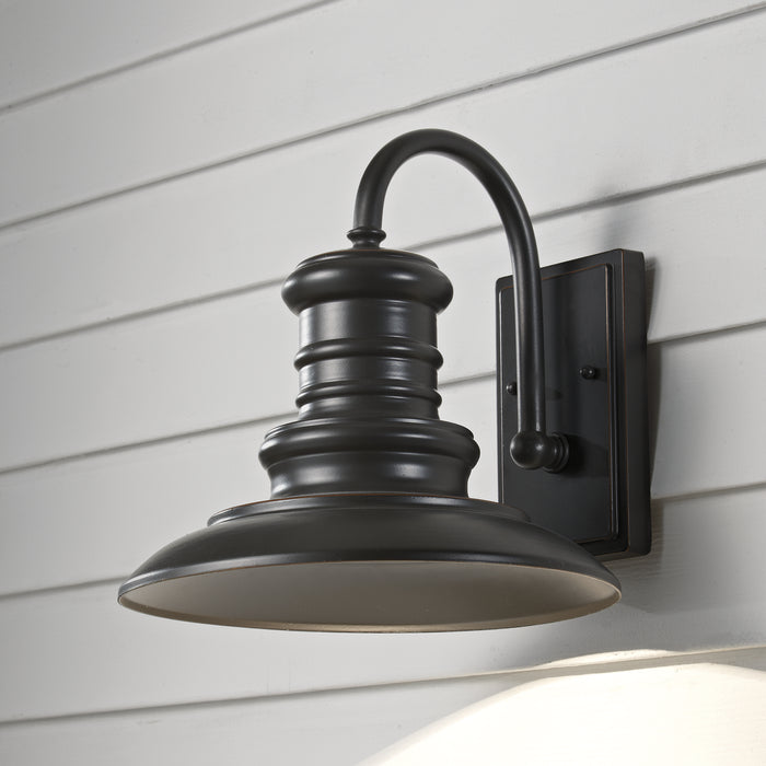 LED Outdoor Wall Sconce from the Redding Station collection in Restoration Bronze finish