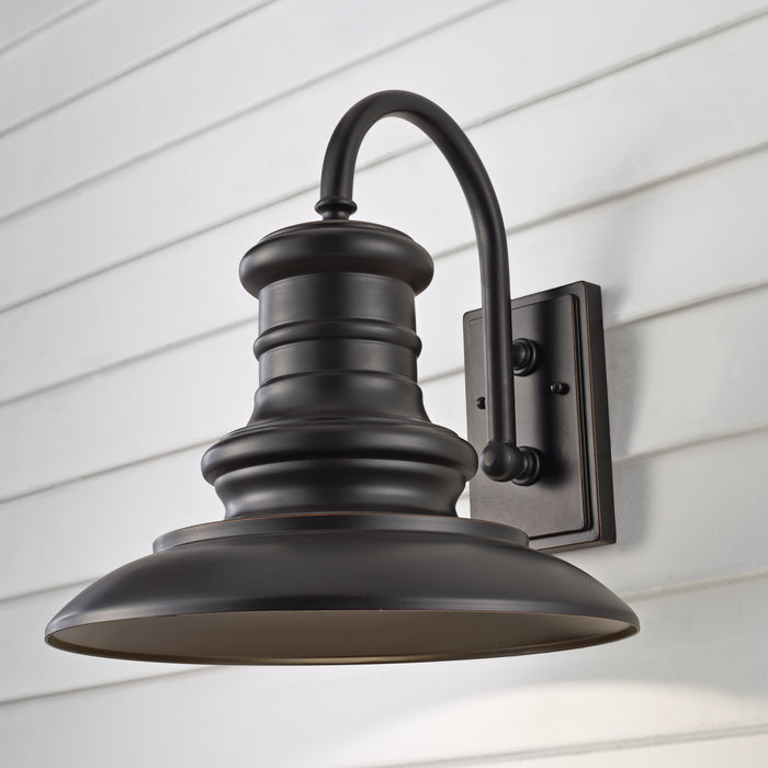 LED Outdoor Wall Sconce from the Redding Station collection in Restoration Bronze finish